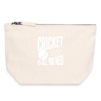 Le cricket est tout ce dont tu as besoin - Pochette zippée en toile 18 x 19 cm - blanc naturel - Devant