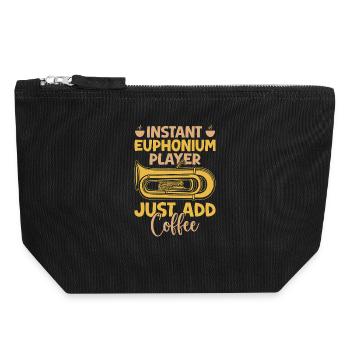 Euphonium Instant Player Just Add Coffee Baritone - Canvas Zip Pouch 18 x 19 cm - black - Front