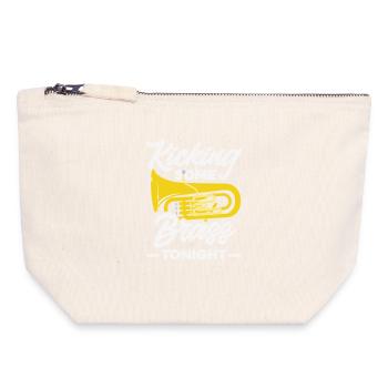 Vintage Euphonium Player - Canvas Zip Pouch 18 x 19 cm - nature - Front