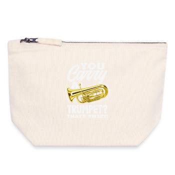 Vintage Euphonium Player - Canvas Zip Pouch 18 x 19 cm - nature - Front