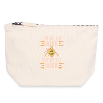 Live by the Fabric Dye by the Fabric Funny Sewing - Canvas Zip Pouch 18 x 19 cm - nature - Front
