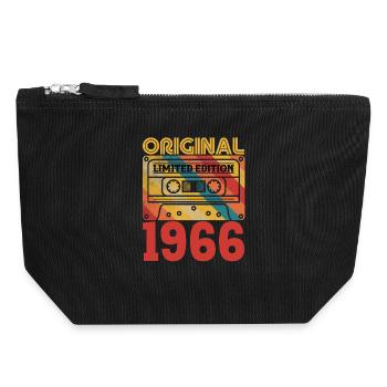 60e Anniversaire 60 ans Original 1966 Vintage - Pochette zippée en toile 18 x 19 cm - noir - Devant
