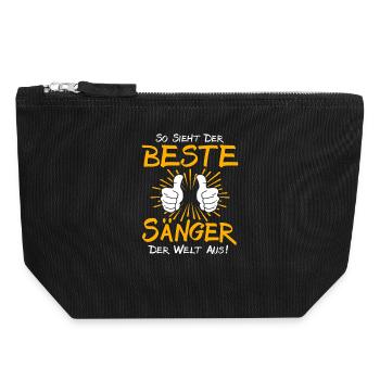 Singer Gift Idea - Canvas Zip Pouch 18 x 19 cm - black - Front