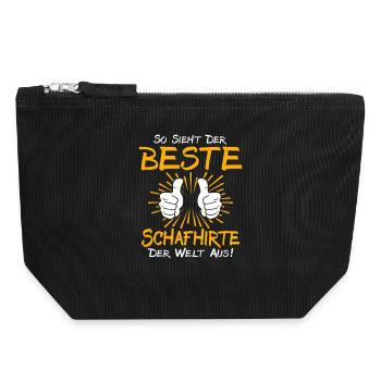 Shepherd Gift Idea - Canvas Zip Pouch 18 x 19 cm - black - Front