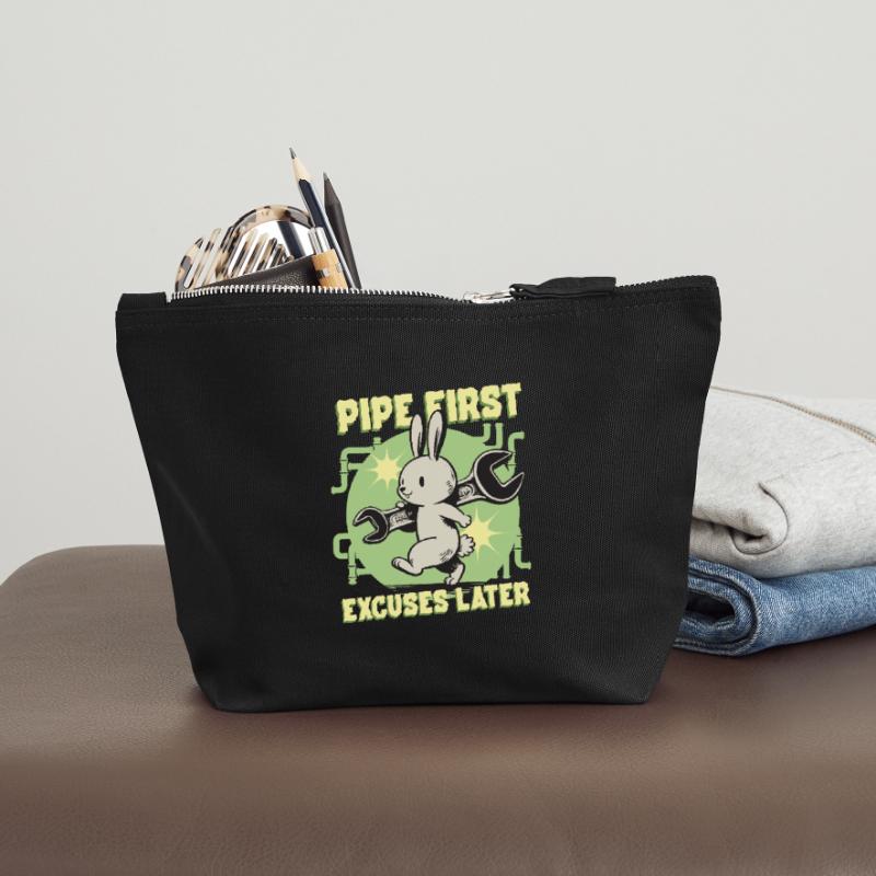 Pipelayer Pipe Builder Pipe First Canvas Zip Pouch 18 x 19 cm