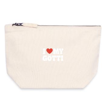 I love my godfather - Canvas Zip Pouch 18 x 19 cm - nature - Front