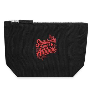 Women's Day Feminism Standards Aren't Attitude - Canvas Zip Pouch 18 x 19 cm - black - Front
