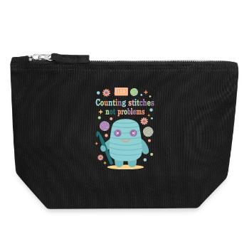 Compter les mailles sans problème Drôle d’amoureuse du crochet - Pochette zippée en toile 18 x 19 cm - noir - Devant