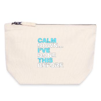 Nurse Practitioner Calm Down I've Registered Nurse - Canvas Reißverschluss-Täschchen (18 x 19 cm) - Naturweiß - Vorne