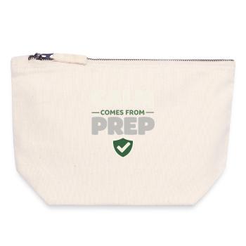 Calmness beats panic, lifestyle, - Canvas Zip Pouch 18 x 19 cm - nature - Front