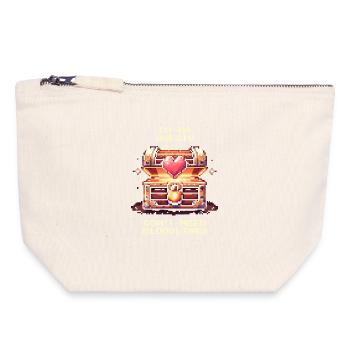 Quêtes coopératives sans lignée de sang | Famille Patchwork - Pochette zippée en toile 18 x 19 cm - blanc naturel - Devant