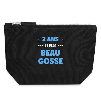 Two years already handsome - Canvas Zip Pouch 18 x 19 cm - black - Front
