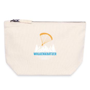 Paraglider SKYSCRAPER FUNNY - Canvas Zip Pouch 18 x 19 cm - nature - Front