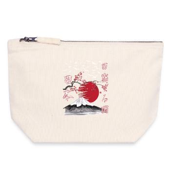 Japan Vintage Land der aufgehenden Sonne - Canvas Reißverschluss-Täschchen (18 x 19 cm) - Naturweiß - Vorne