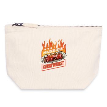Project Manager Currywurst | Fast Food | Flames - Canvas Zip Pouch 18 x 19 cm - nature - Front