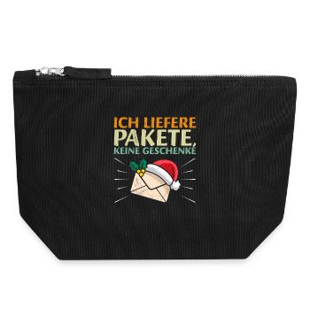 Postmen DELIVER PARCELS, NOT GIFTS - Canvas Zip Pouch 18 x 19 cm - black - Front