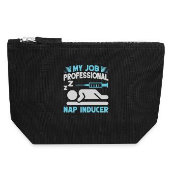 Anesthesiologist Professional Nap Anesthesia - Canvas Zip Pouch 18 x 19 cm - black - Front