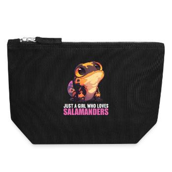 Fire Salamander Salamander - Canvas Zip Pouch 18 x 19 cm - black - Front