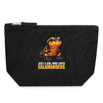 Fire Salamander Salamander - Canvas Zip Pouch 18 x 19 cm - black - Front