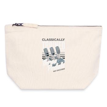 Manual car, classically trained - Canvas Zip Pouch 18 x 19 cm - nature - Front
