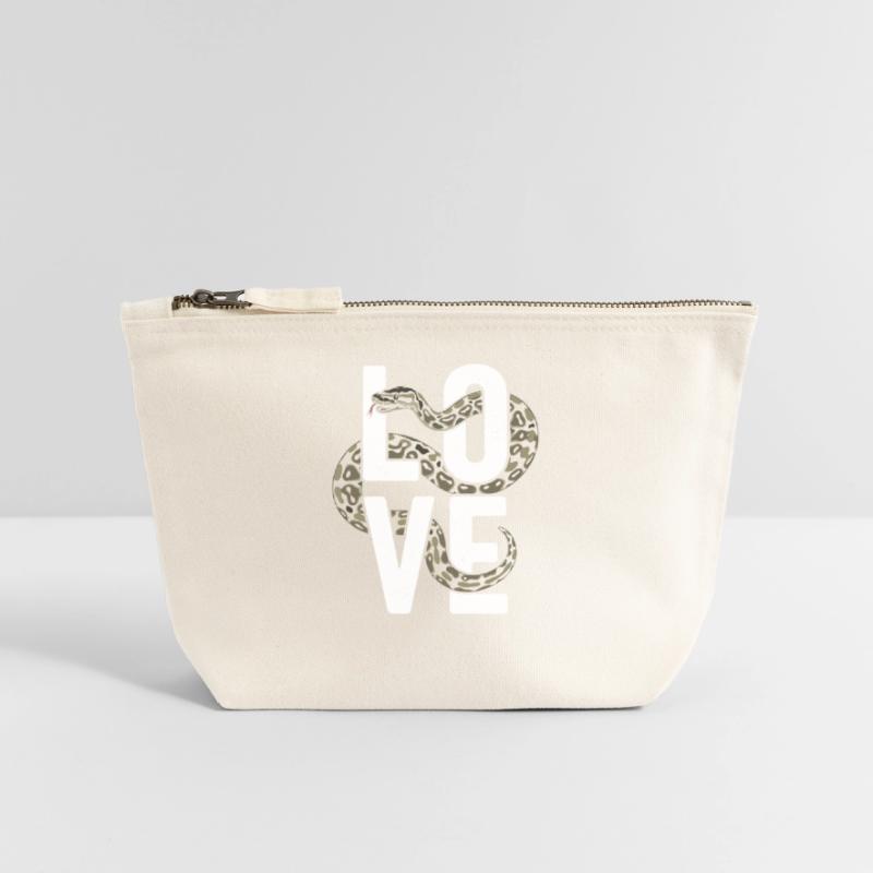 Königspython Schlangen LOVE Terrarium Python Canvas Reißverschluss-Täschchen (18 x 19 cm)