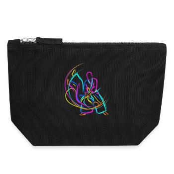 Judo Kampfsportarten - Canvas Reißverschluss-Täschchen (18 x 19 cm) - Schwarz - Vorne
