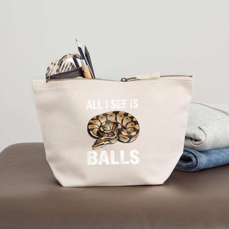 King Python Snakes Lover Terrarium Python Canvas Zip Pouch 18 x 19 cm