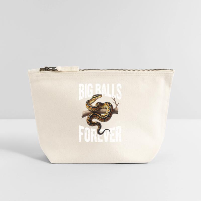 King Python Snakes Lover Terrarium Python Canvas Zip Pouch 18 x 19 cm