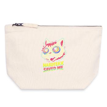 Hardtekk Tekke Allemagne de l’Est - Pochette zippée en toile 18 x 19 cm - blanc naturel - Devant