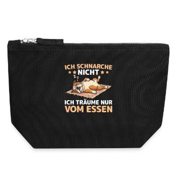 Sleeping Pug Tired Dog Funny Pajamas - Canvas Zip Pouch 18 x 19 cm - black - Front