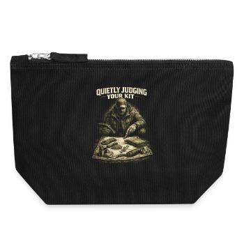 Prepper Survivalist Judging Your Kit - Canvas Zip Pouch 18 x 19 cm - black - Front