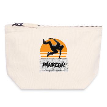 parkour - Canvas Zip Pouch 18 x 19 cm - nature - Front