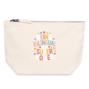 Foreign Language Sayings Funny Foreign Language Gift - Canvas Zip Pouch 18 x 19 cm - nature - Front