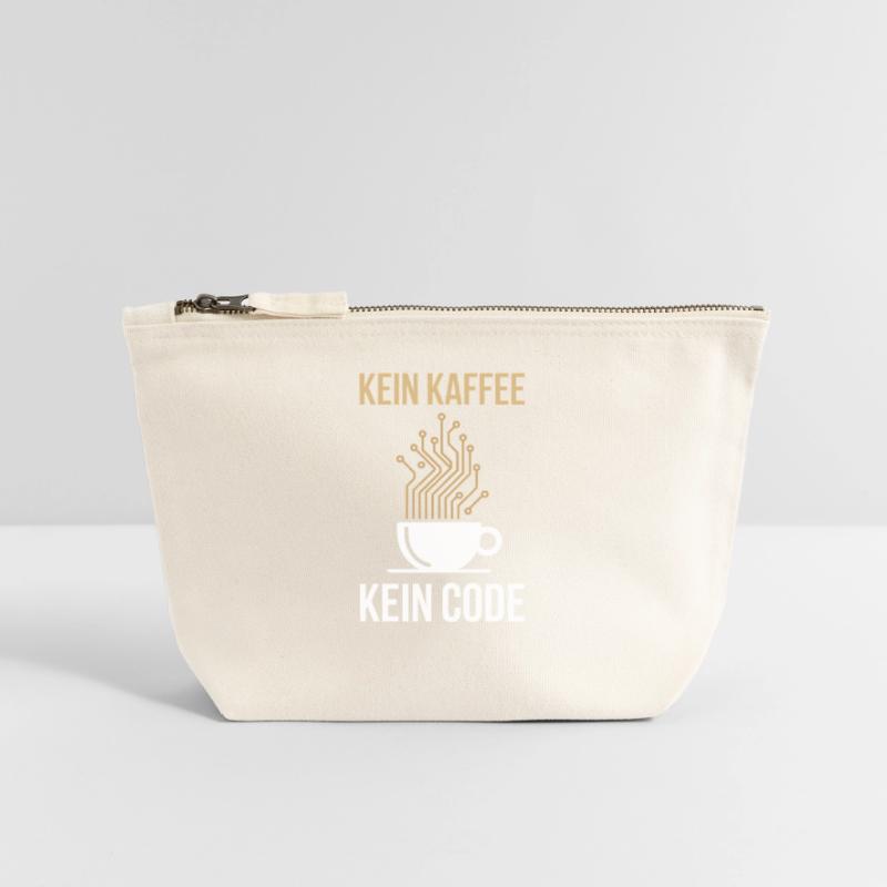 No Coffee No Code Programmeur Informaticien Pochette zippée en toile 18 x 19 cm