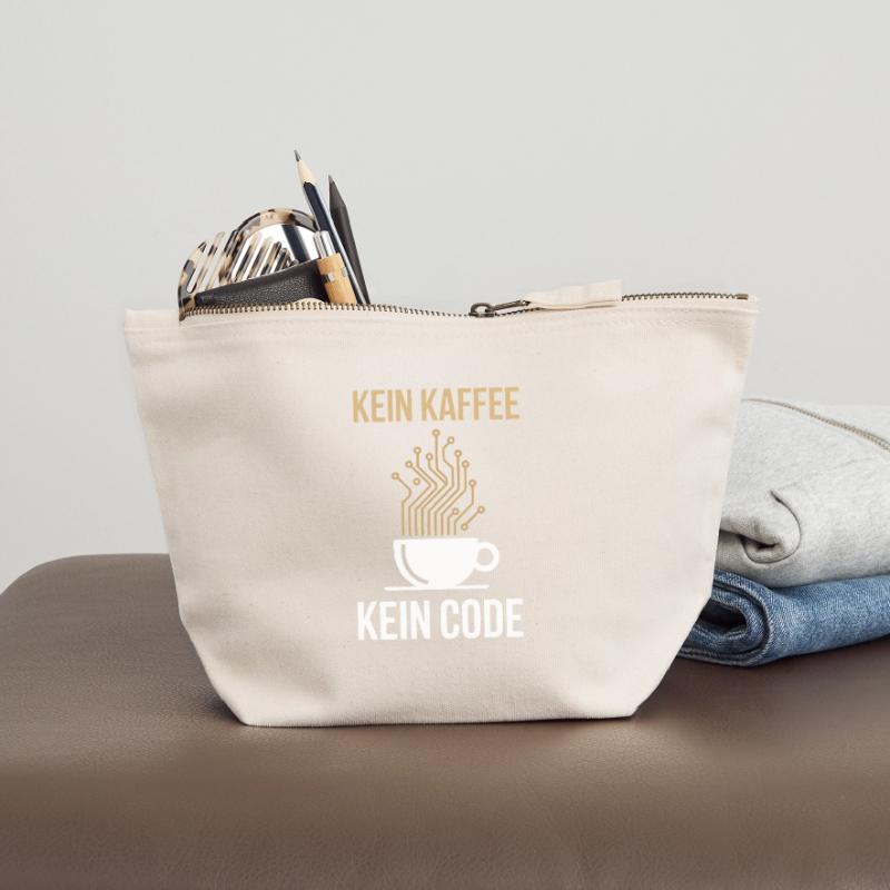 Kein Kaffee Kein Code Programmierer Informatiker Canvas Reißverschluss-Täschchen (18 x 19 cm)