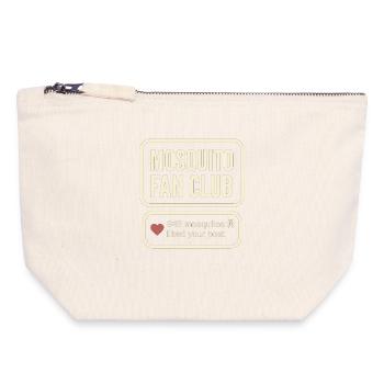 Mosquito Fan Club 942 Mosquitos - Pochette zippée en toile 18 x 19 cm - blanc naturel - Devant