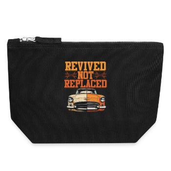 Auto Restauration Revived Not Replaced - Canvas Zip Pouch 18 x 19 cm - black - Front