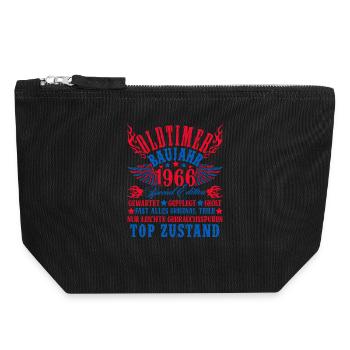 60th Birthday 60 Years Decoration 1965 Gift Funny - Canvas Zip Pouch 18 x 19 cm - black - Front