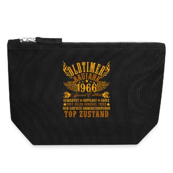 60th Birthday 60 Years Decoration 1965 Gift Funny - Canvas Zip Pouch 18 x 19 cm - black - Front