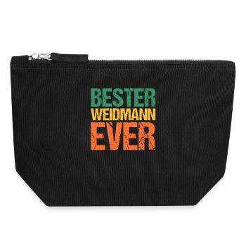 Jagd Jagen Waidmann Jäger - Canvas Reißverschluss-Täschchen (18 x 19 cm) - Schwarz - Vorne