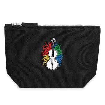 Résumé de la musique du violoncelliste - Pochette zippée en toile 18 x 19 cm - noir - Devant