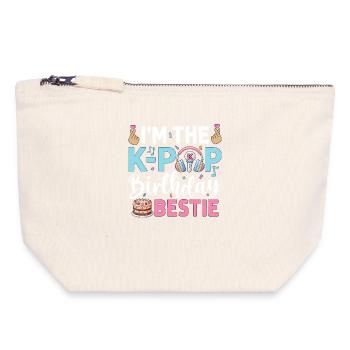 I'm The K-Pop Birthday Bestie - Canvas Reißverschluss-Täschchen (18 x 19 cm) - Naturweiß - Vorne
