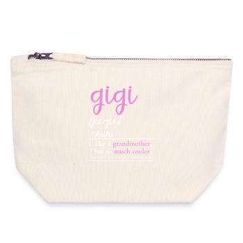 Chemise Grandma Drôle Gigi Definition - Pochette zippée en toile 18 x 19 cm - blanc naturel - Devant