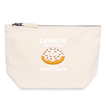 Donut fast food - Canvas Zip Pouch 18 x 19 cm - nature - Front
