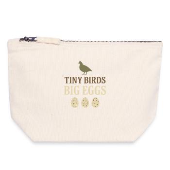 Quail Keeper Quail Farmer Backyard Quail - Canvas Zip Pouch 18 x 19 cm - nature - Front
