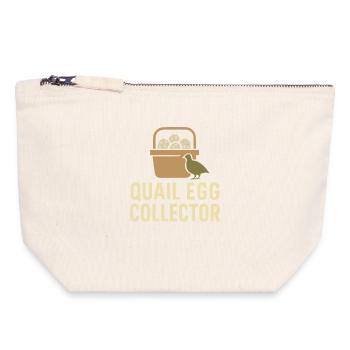 Quail Keeper Quail Farmer Backyard Quail - Canvas Zip Pouch 18 x 19 cm - nature - Front