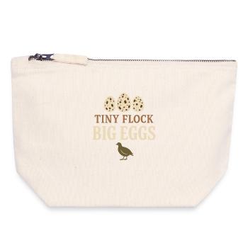 Quail Keeper Quail Farmer Backyard Quail - Canvas Zip Pouch 18 x 19 cm - nature - Front