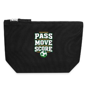 Fußballtraining Jugend-sport-trainer - Canvas Reißverschluss-Täschchen (18 x 19 cm) - Schwarz - Vorne