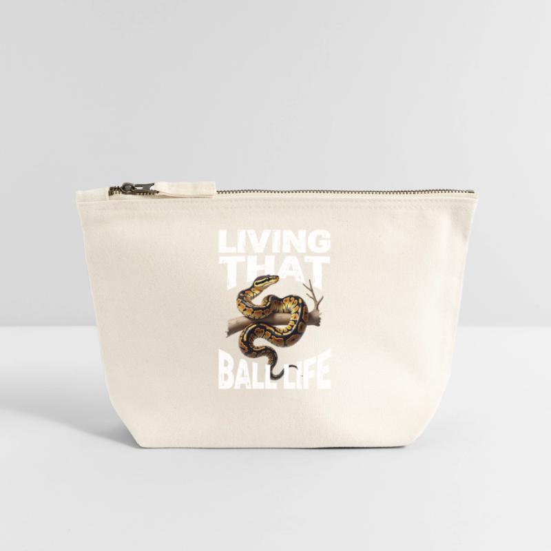 Königspython Schlangen Liebhaber Terrarium Python Canvas Reißverschluss-Täschchen (18 x 19 cm)