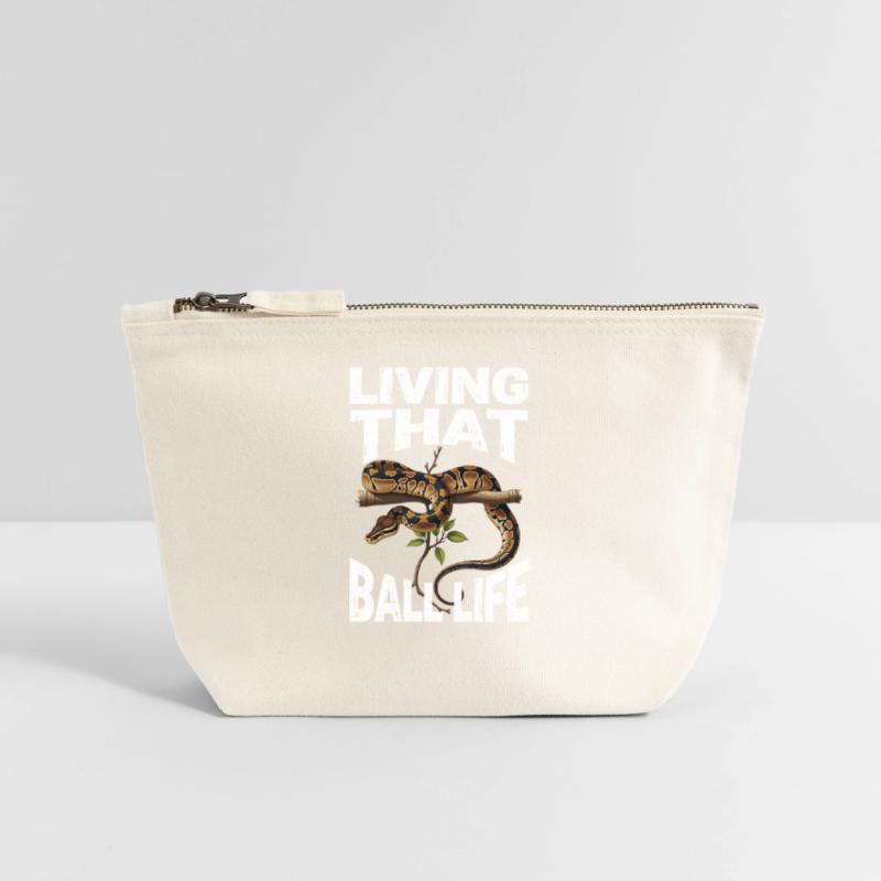 Königspython Schlangen Liebhaber Terrarium Python Canvas Reißverschluss-Täschchen (18 x 19 cm)